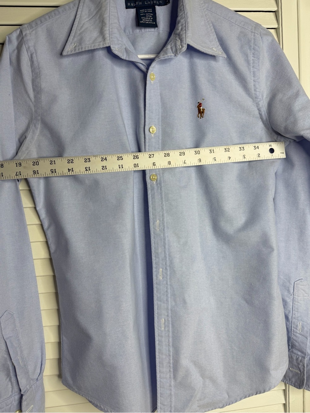 Ralph Lauren Light Blue Button‑Down Shirt Women’s Size 8 Classic Preppy Style - Picture 8 of 8